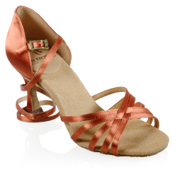 Ray Rose 836-X Hygea Xtra Dark Tan Satin Latin Dance Shoes