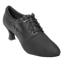 Ray Rose 413 Artemis Black Croc Leather/Black Mesh 